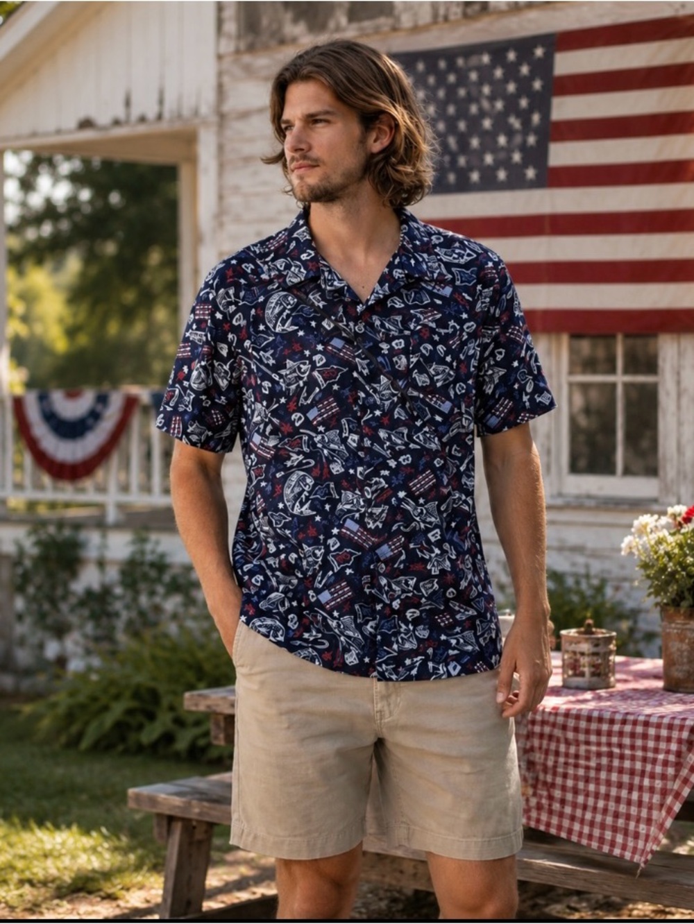 Patriotic Core Cabana Shirt